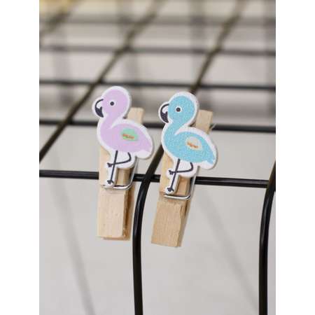 Прищепки декоративные iLikeGift Cute flamingo 10шт