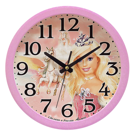 Часы АлмазНН настенные круглые розовые 28.5 см