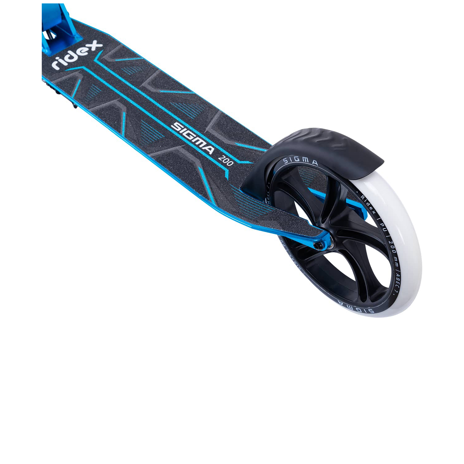 Самокат RIDEX двухколесный Scooter 2 wheels Sigma 200 black/light blue - фото 5