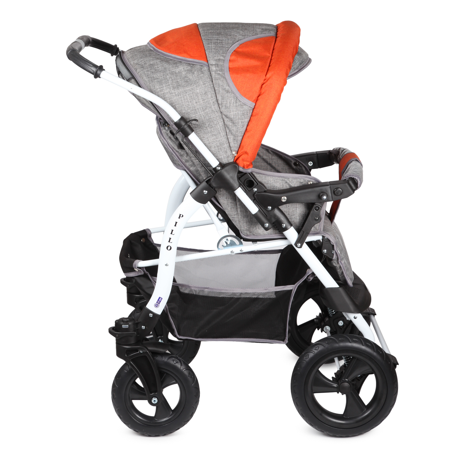 Коляска-трансформер Babyton Grey-Orange - фото 8