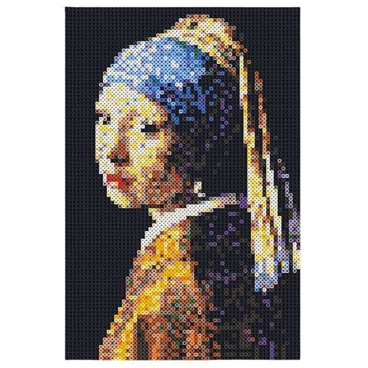 Набор для творчества SES CREATIVE Термомозаика Девушка с жемчужной сережкой 7000 шт разноцветных бусин - фото 2