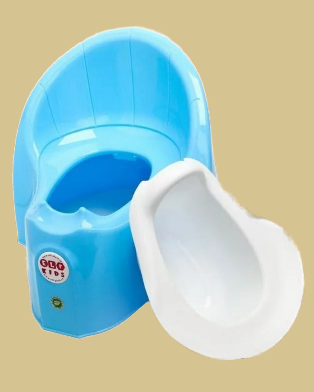 Горшок детский пластиковый elfplast со съемной емкостью цвет-голубой. - фото 2