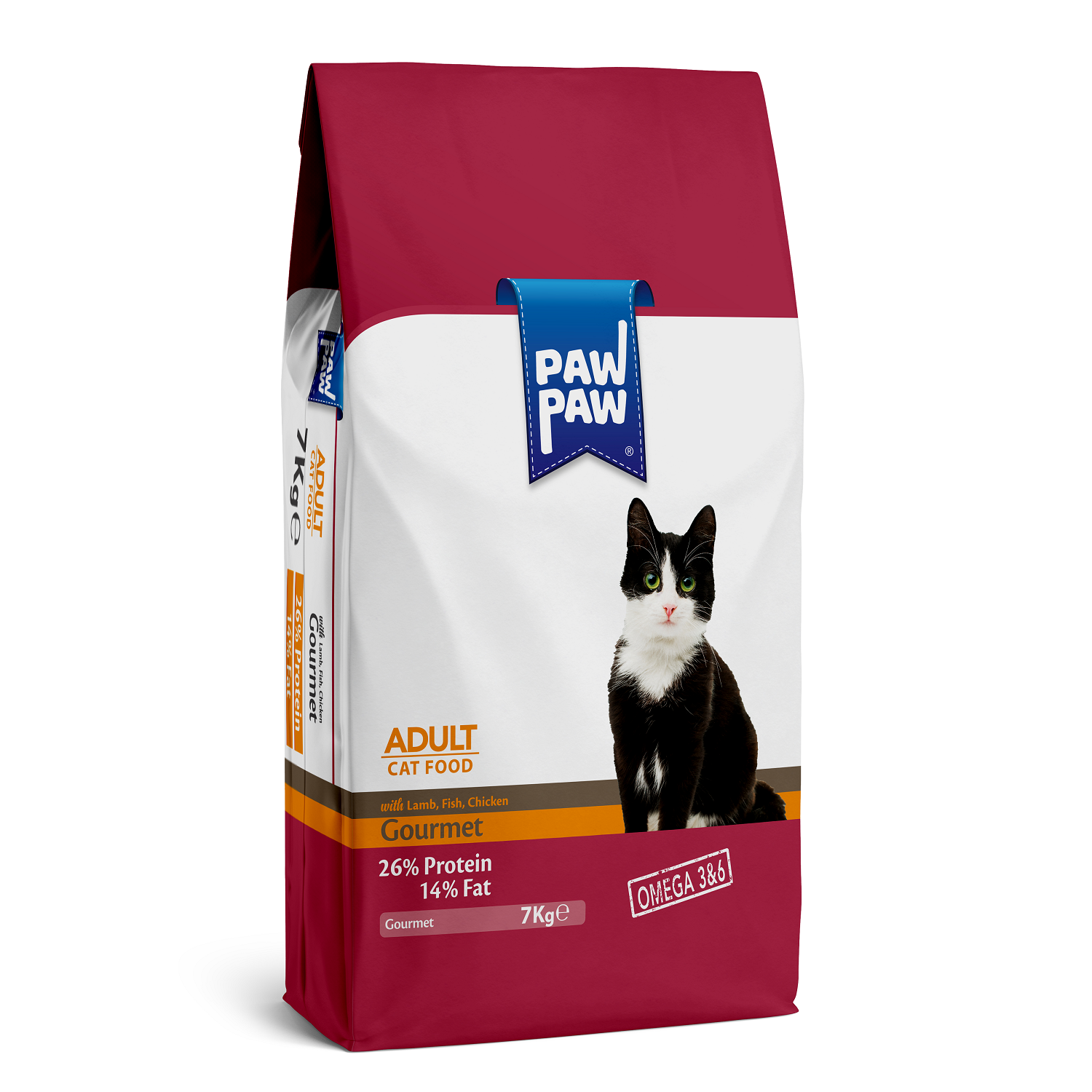 Корм для кошек Paw paw 7кг Adult Cat Food Gourmet сухой - фото 1