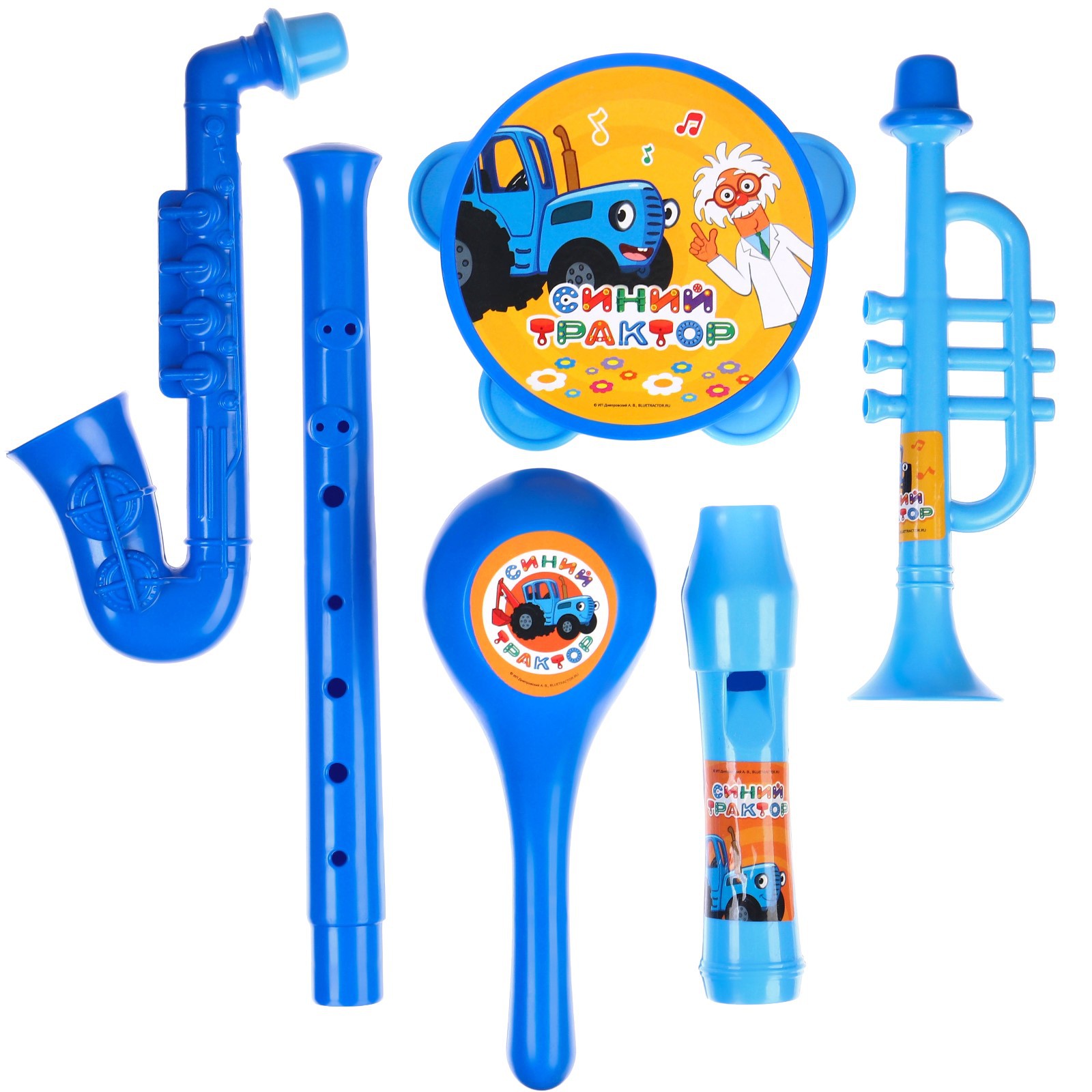 Набор музыкальных инструментов Синий трактор 5 предметов - фото 2