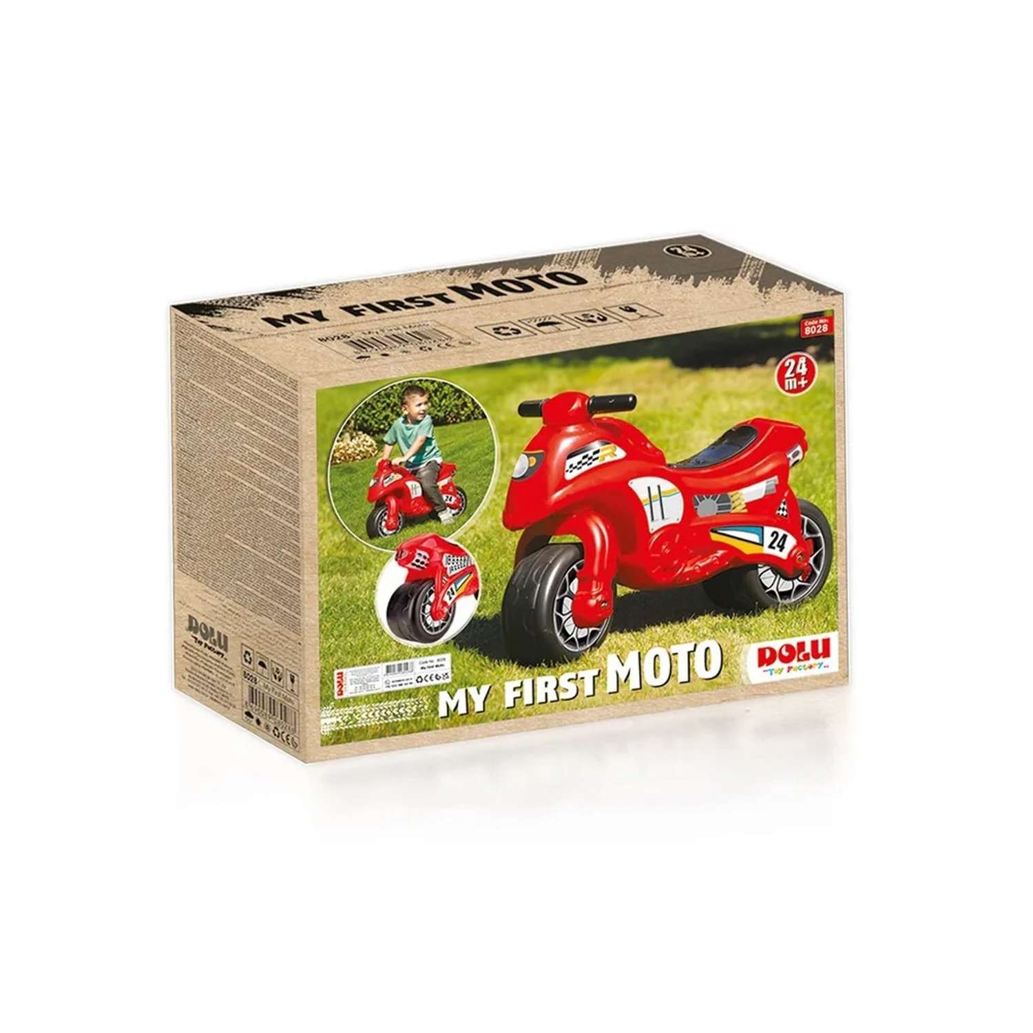Мотоцикл-каталка Dolu My 1st Moto красный - фото 2