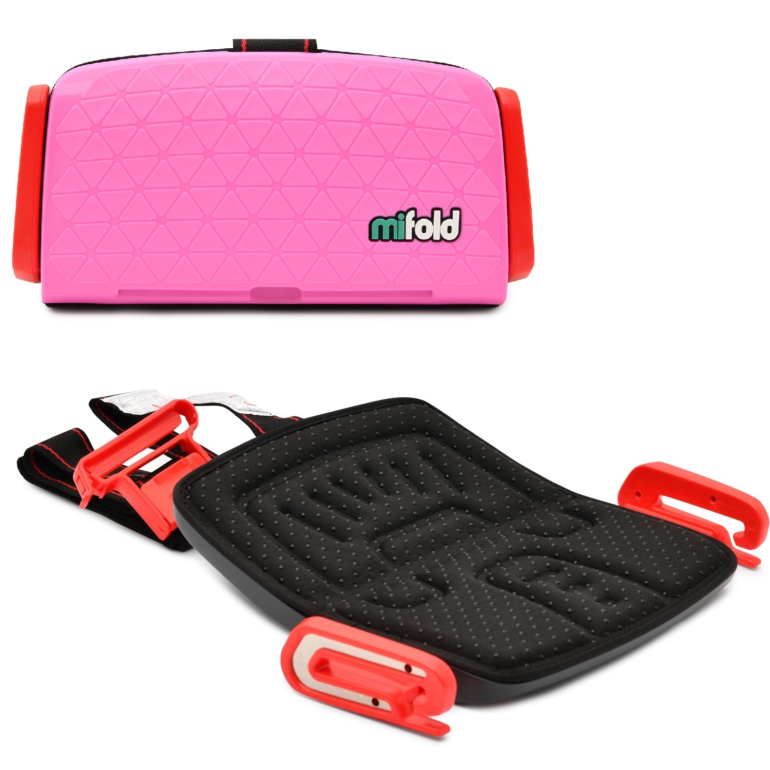 Бустер Mifold автомобильный the Grab-and-Go Booster seat/Perfect Pink розовый - фото 1