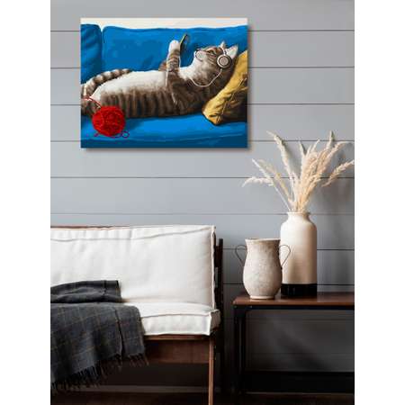 Картина по номерам Art on Canvas АC106 Будни кота