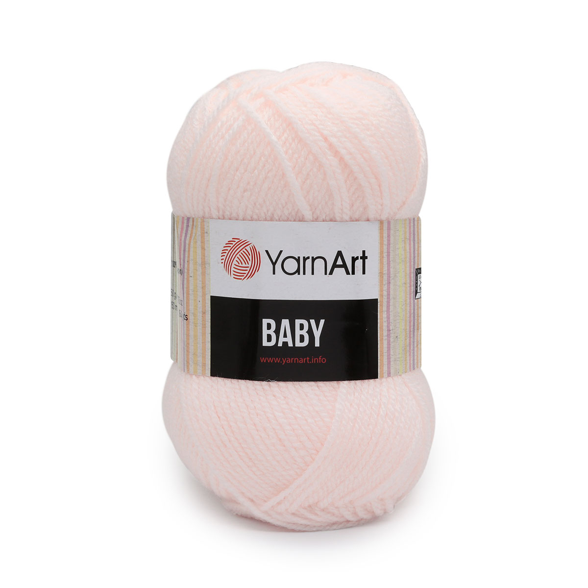 Пряжа для вязания YarnArt Baby 50 гр 150 м акрил мягкая детская 5 мотков 853 бледно-розовый - фото 7