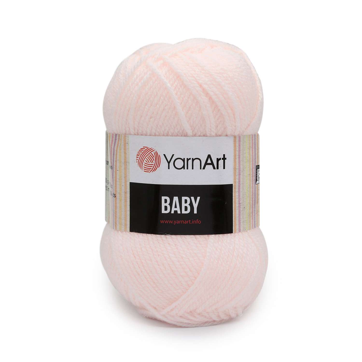 Пряжа для вязания YarnArt Baby 50 гр 150 м акрил мягкая детская 5 мотков 853 бледно-розовый - фото 7