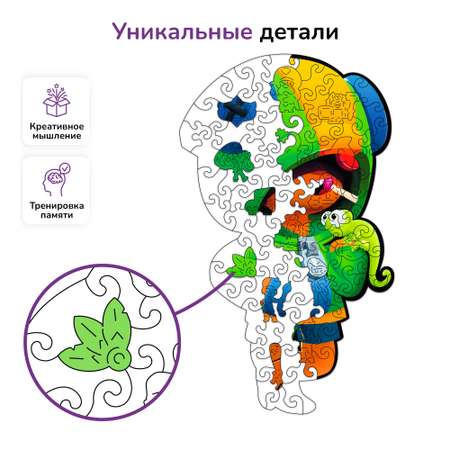 Пазл фигурный деревянный Active Puzzles Леон