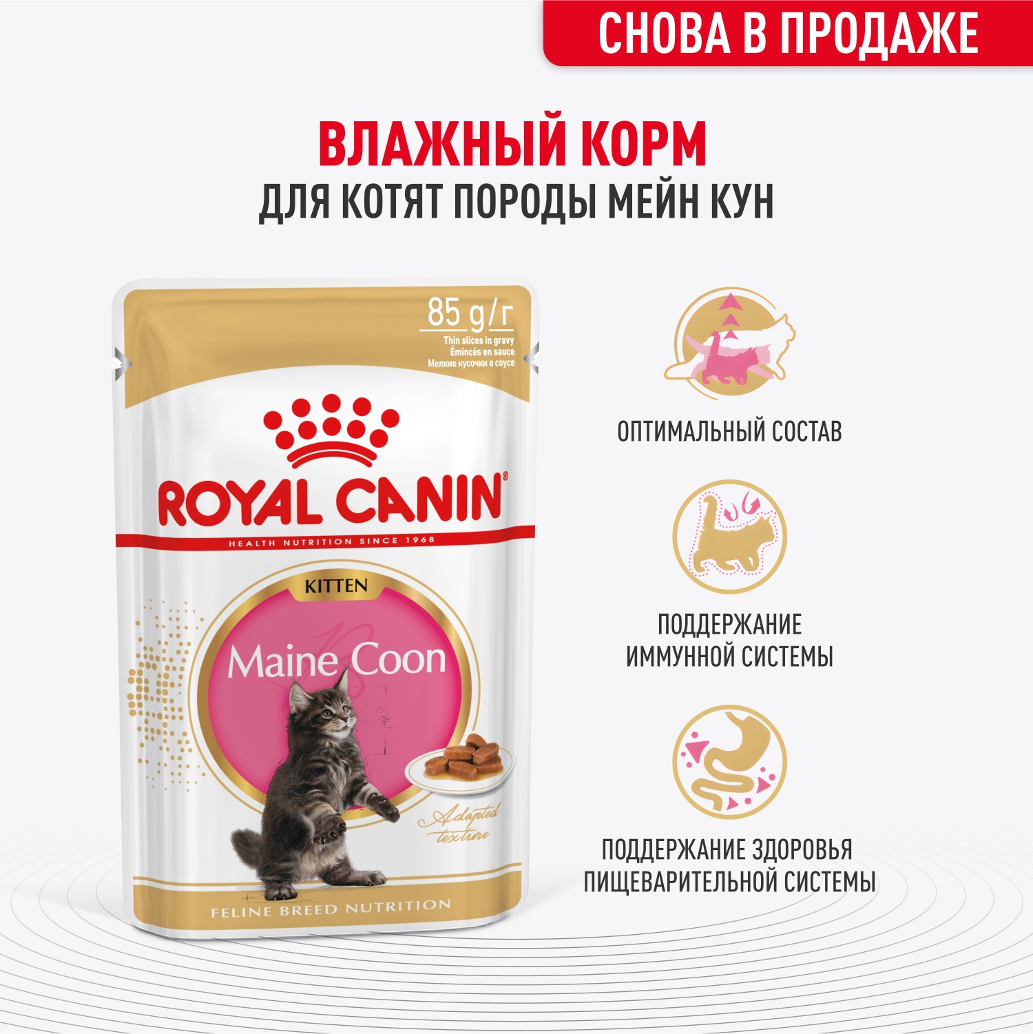 Влажный корм для кошек ROYAL CANIN кг (полнорационный) - фото 1