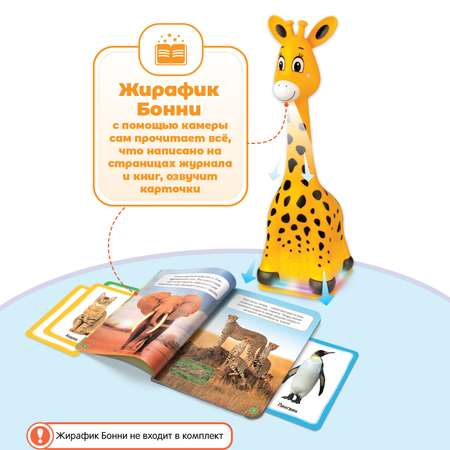 Большой комплект BertToys для Жирафика Бонни два набора карточек + познавательный журнал + три книги со сказками