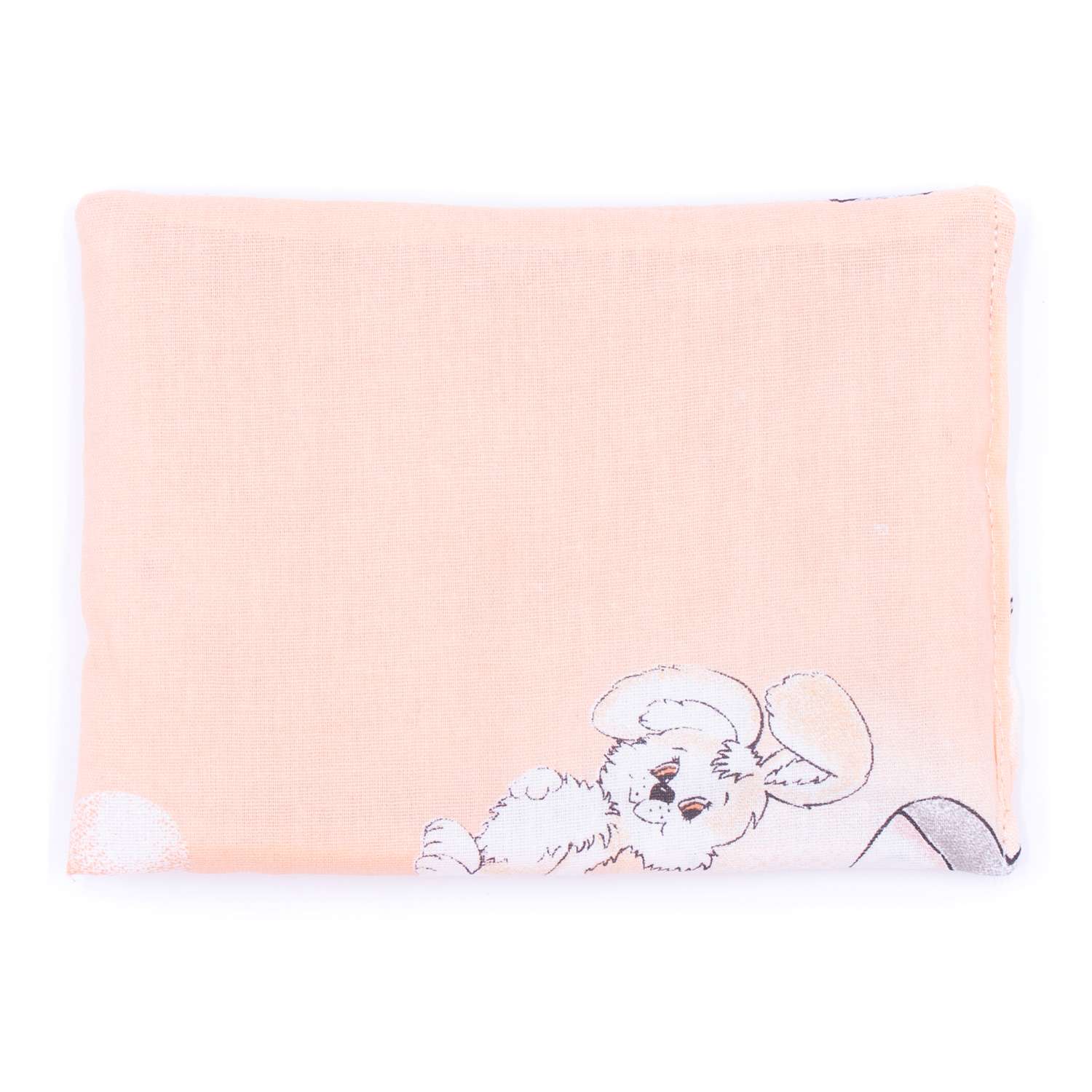 Комплект постельного белья Модница для пупса 43-48 см: одеяло в пододеяльнике подушка и матрасик светло-персиковый 6109светло-персиковый - фото 7