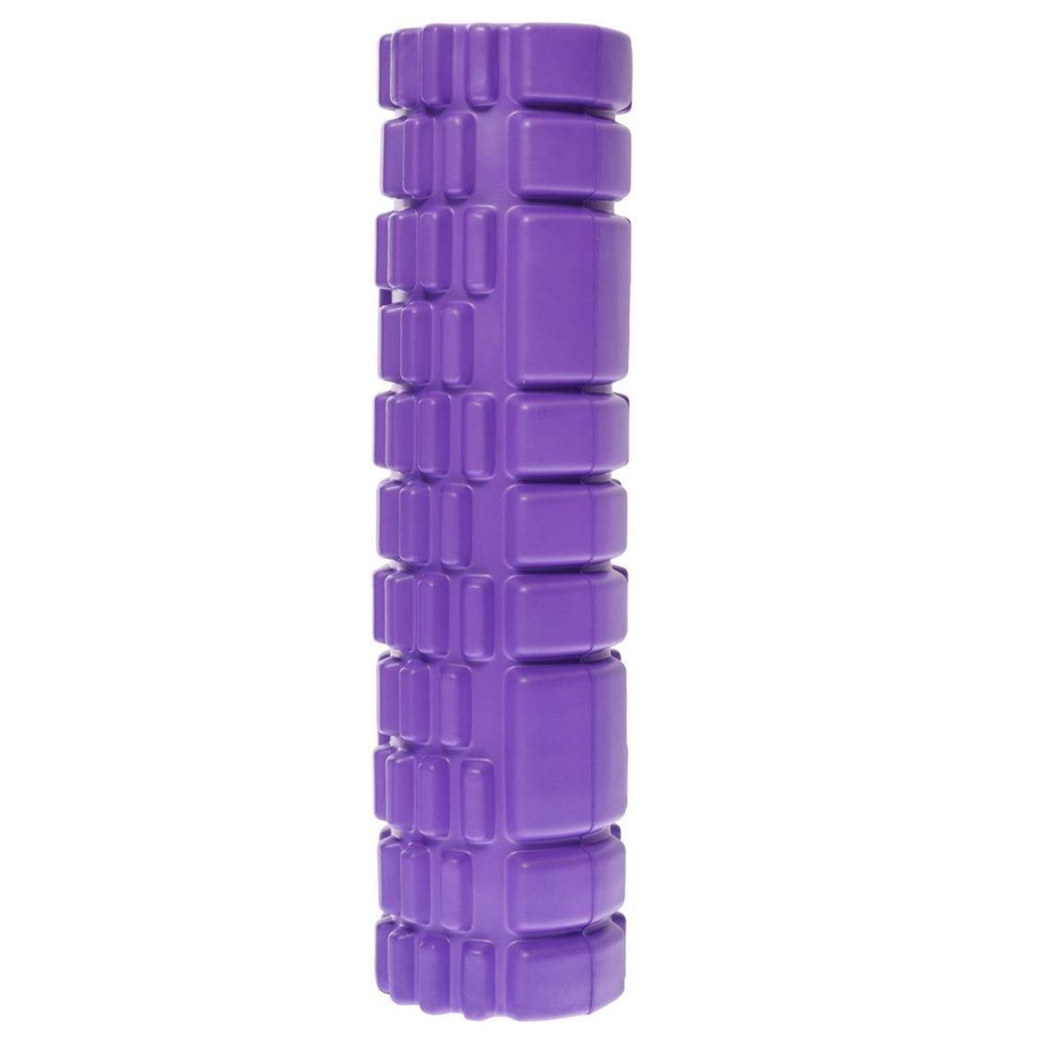 Ролик массажный STRONG BODY спортивный для фитнеса МФР йоги и пилатес 30 см х 8 см фиолетовый - фото 3