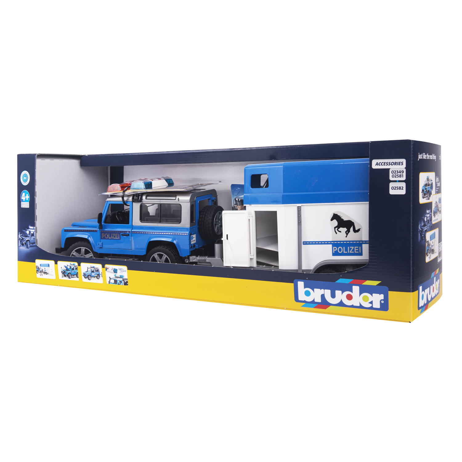 Игровой набор Bruder Land Rover Полиция 02-588 - фото 4