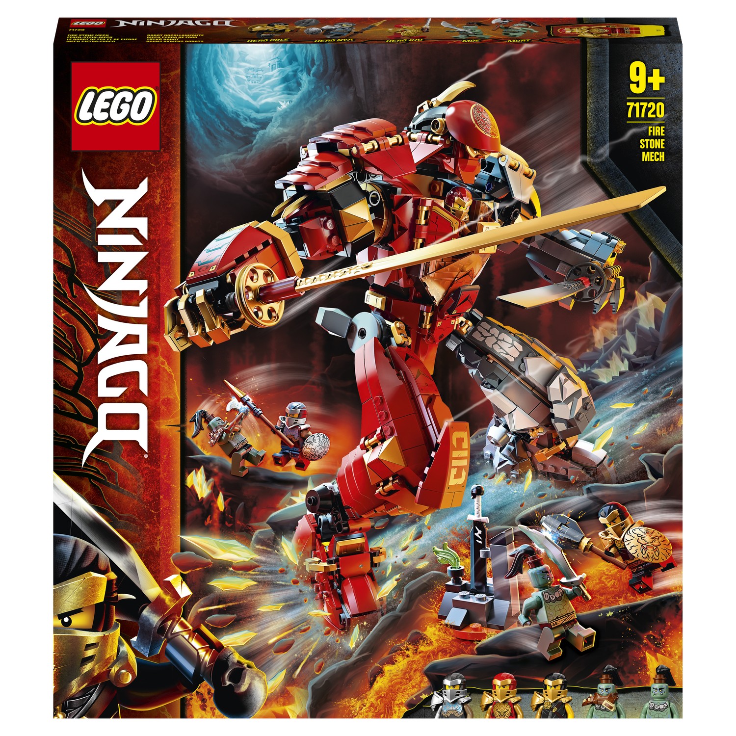 Конструктор LEGO Ninjago Каменный робот огня 71720 купить по цене 3699 ₽ в  интернет-магазине Детский мир