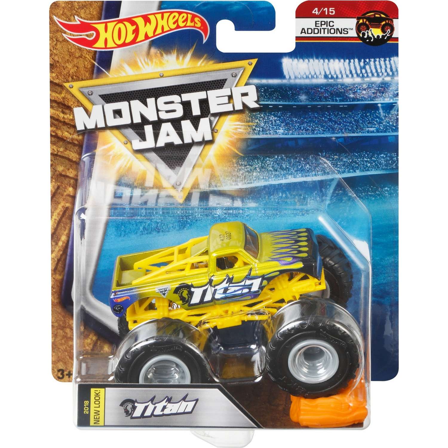 Машина Hot Wheels Monster Jam 1:64 Epic Edditions Титан новый дизайн FLW96 21572 - фото 2