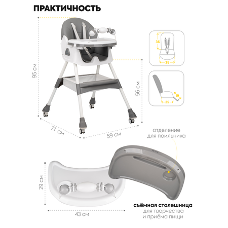 Стульчик для кормления JOVOLA Jelly Flex классический