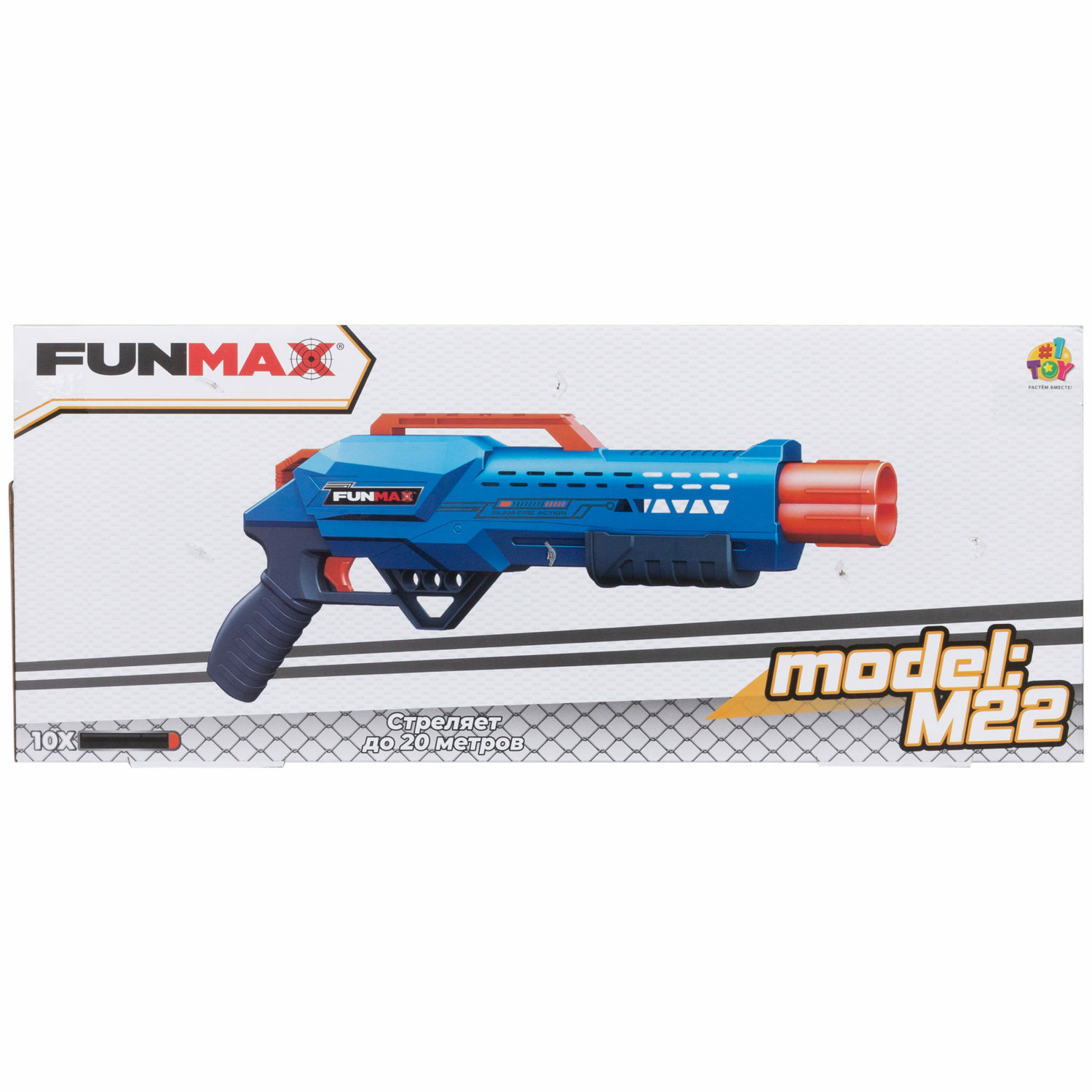 Бластер с мягкими пулями FunMax 1TOY детский 10 пуль - фото 18