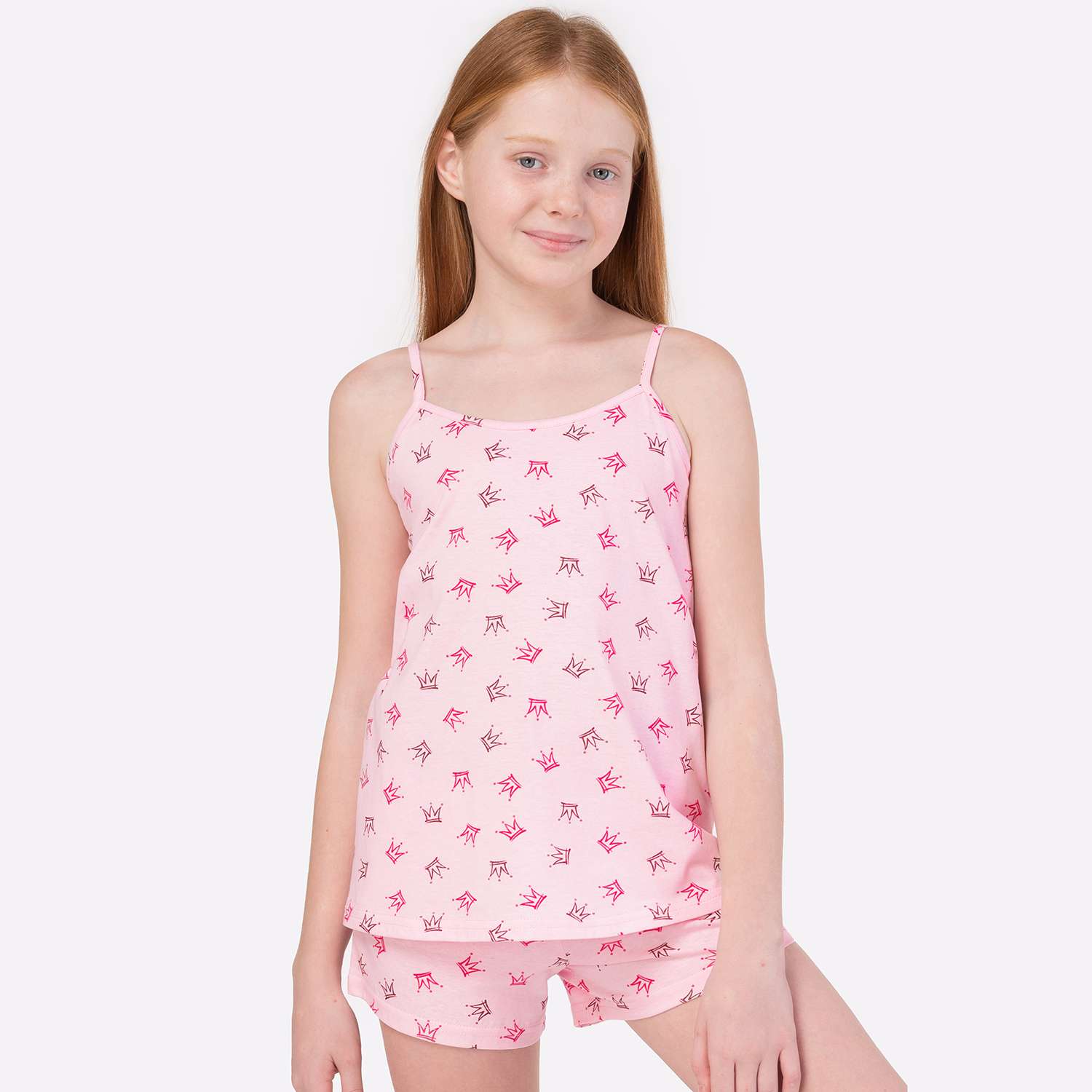 Пижама HappyFox HF410SPкороны.на.розовом - фото 1