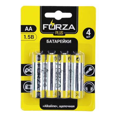 Батарейки FORZA AA LR6 4 штуки в блистере