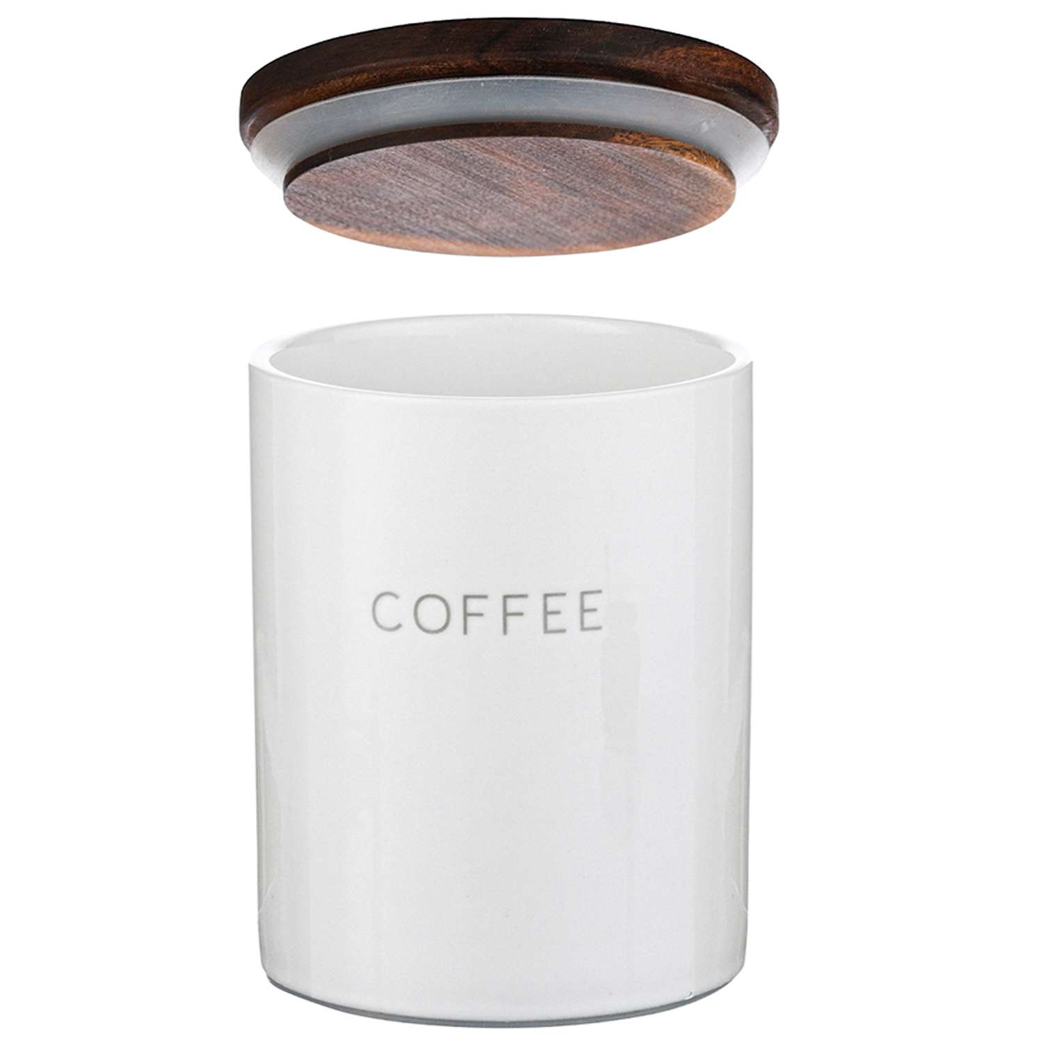 Контейнер для хранения Smart Solutions кофе 0.65 л с деревянной крышкой - фото 7