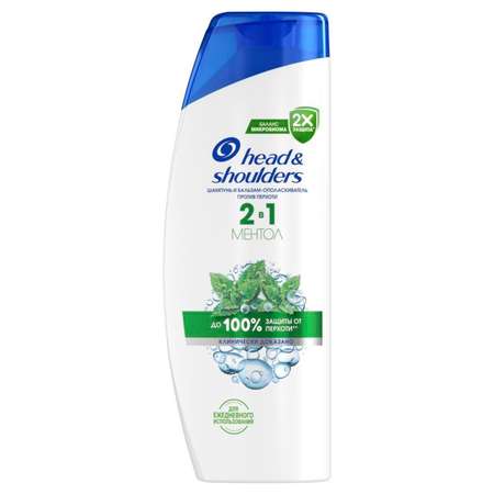 Шампунь и Бальзам-ополаскиватель Head and Shoulders против перхоти 2в1 Ментол 360мл