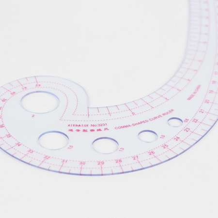 Лекало портновское Арт Узор метрическое для шитья изготовления игрушек конструирования выкройки Улитка 30х10.5 см