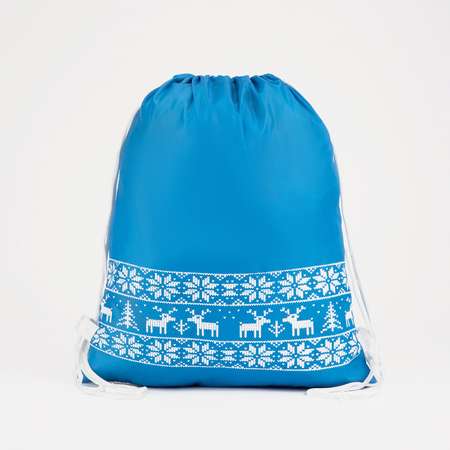 Мешок-рюкзак Sima-Land новогодний на шнурке. цвет голубой