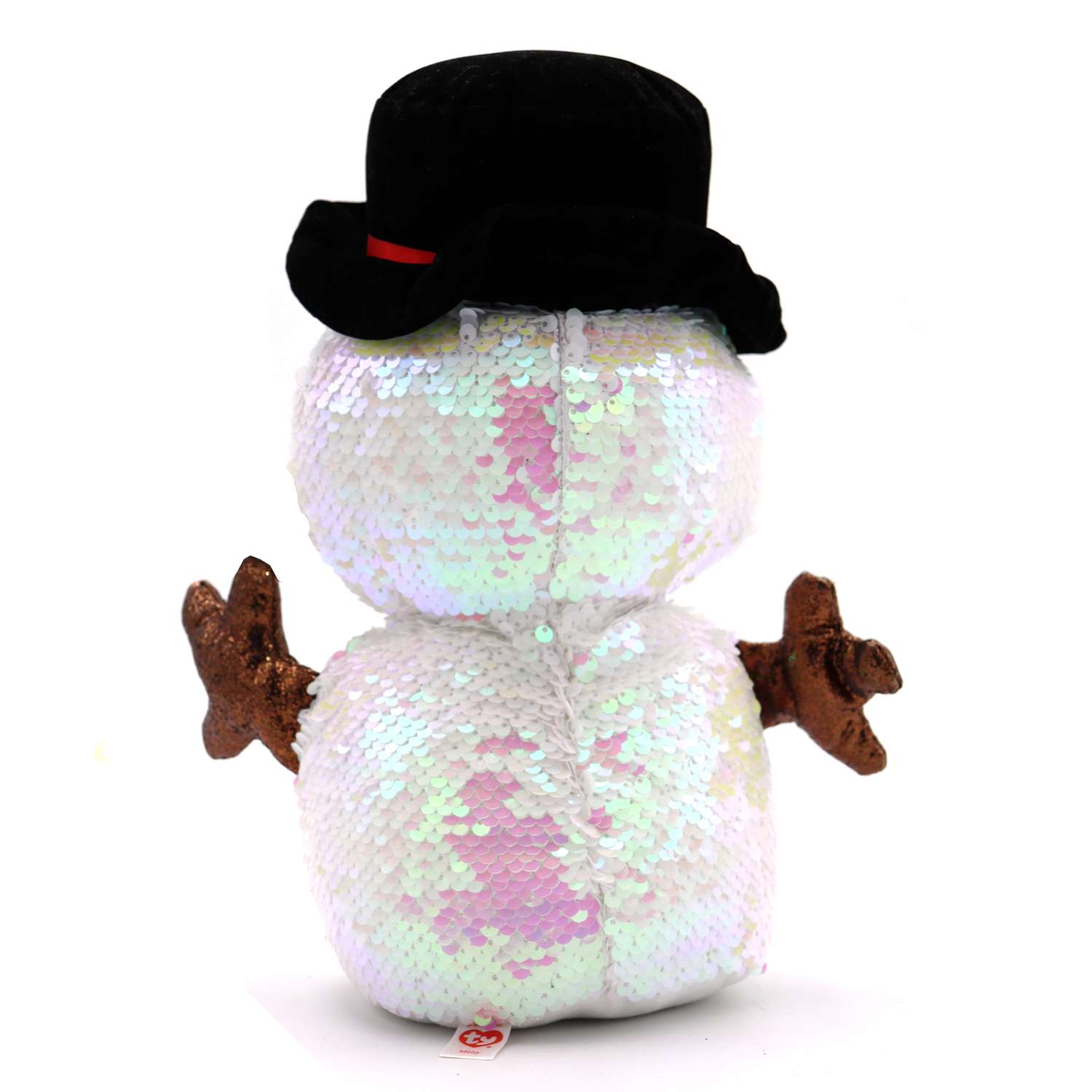 Игрушка мягкая TY Мэлти снеговик с пайетками 25 см 37291 - фото 2