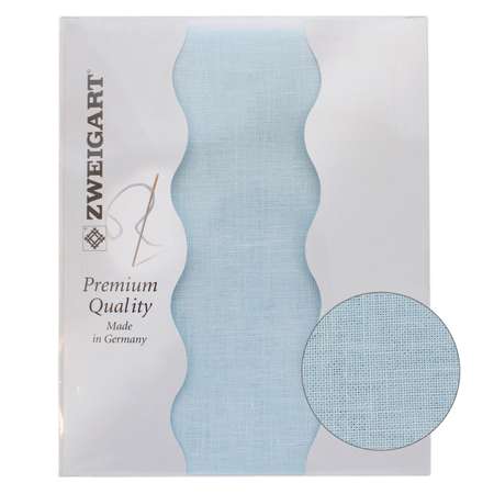 Канва Zweigart для вышивания шитья и рукоделия 32ct 50х70 см светло - голубая