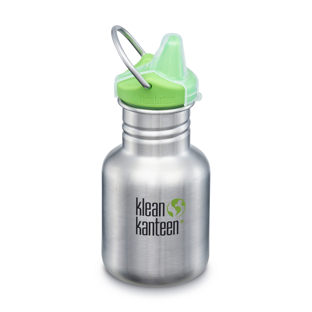 Детская бутылка Klean Kanteen Kid Classic Sippy 12oz Brushed Stainless 355 мл - фото 1