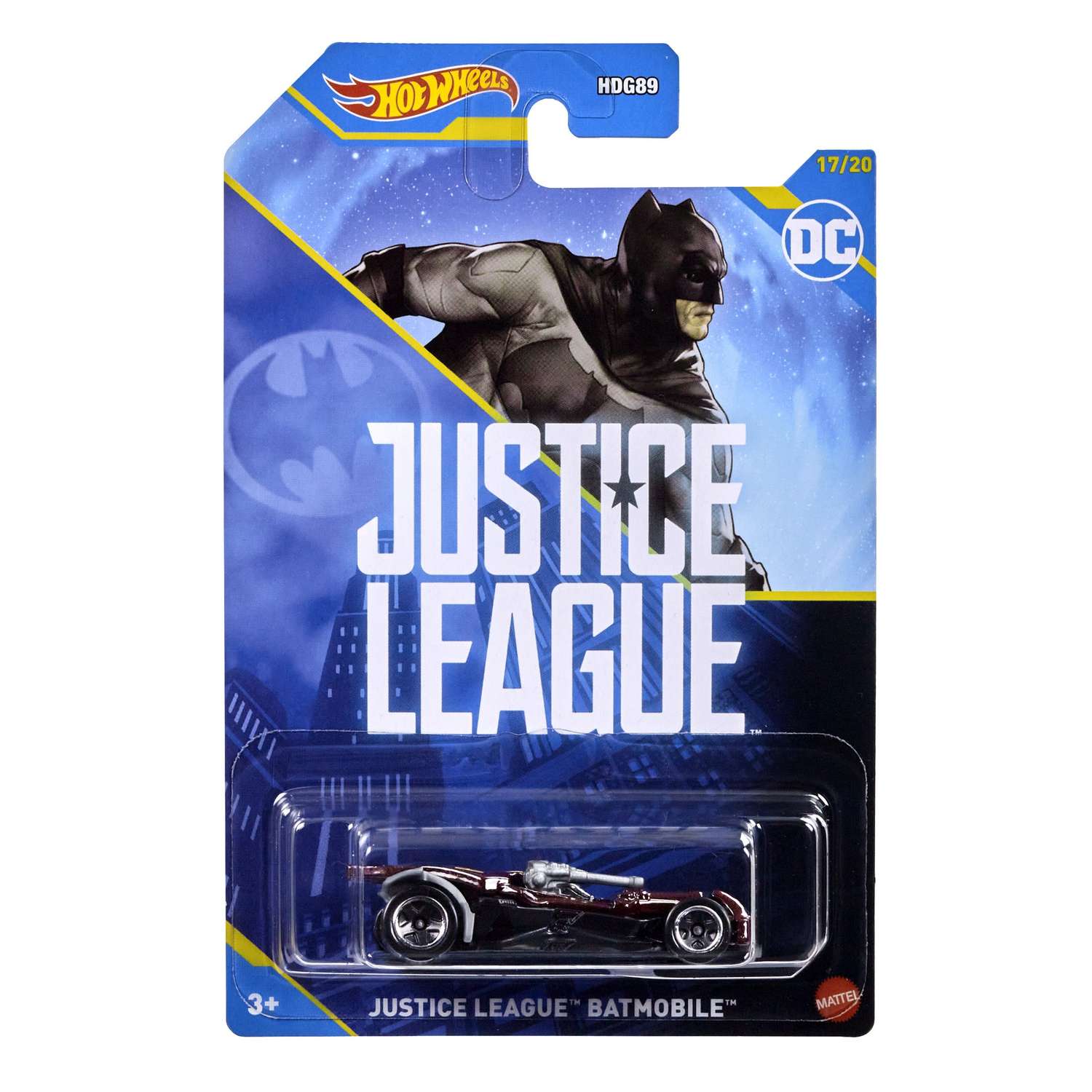 Машинка Hot Wheels 1:64 Бэтмобиль Justice Ltague HLK71 HLK71 - фото 1