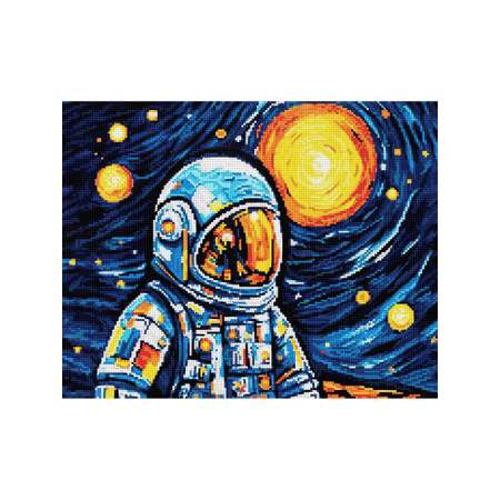 Алмазная мозаика Art on Canvas холст на подрамнике 40х50 см Космическая ночь