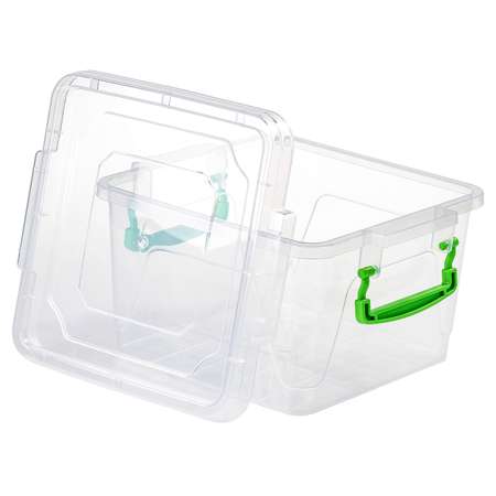 Контейнер elfplast пластиковый Fresh Box прозрачный квадрат 2.4 л 20х18х12 см
