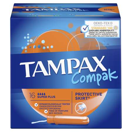 Тампоны Discreet Tampax Compak Super PlusDuo 16шт