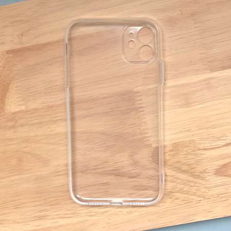 Чехол силиконовый МАККЕЙС Clear Case с защитой камеры /прозрачный / плотный на iPhone 11
