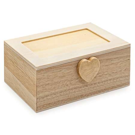 Шкатулка Astra&Craft деревянная с сердечком 12х8х5 см