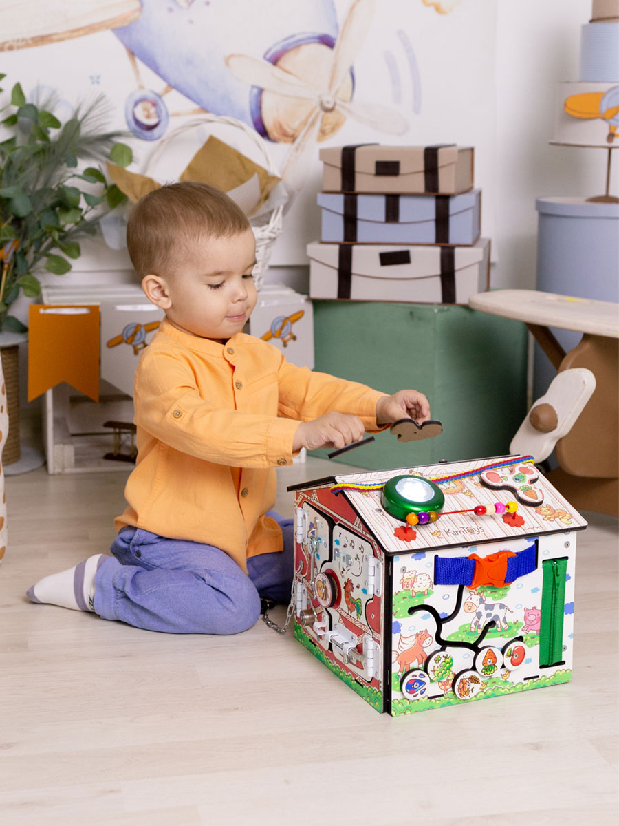 Бизиборд KimToys развивающий домик для малышей - фото 16
