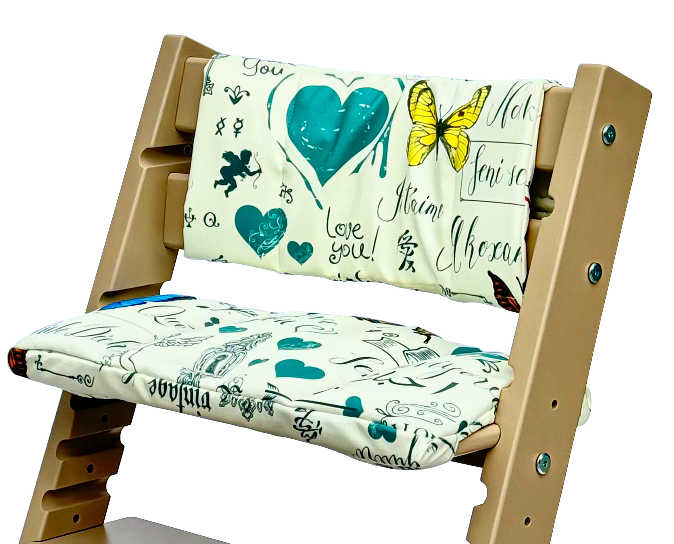 Комплект подушек для стульчика Конёк-Горбунёк Премиум LOVE - фото 1