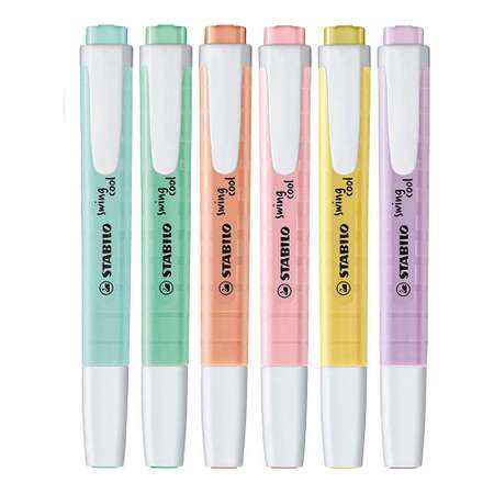 Текстовыделитель STABILO swing cool Pastel 6 пастельных цветов 275/6-08