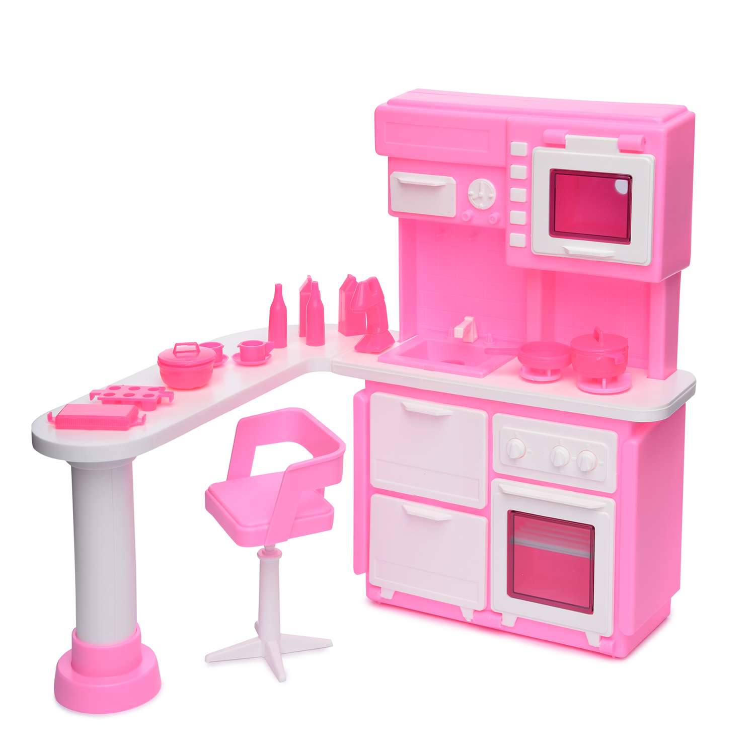 Кухня Огонек для куклы Розовая С-1388 - фото 1