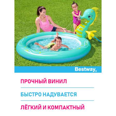 Детский круглый бассейн Bestway Морской конёк 188х160х86 см 140 л 1 кольцо