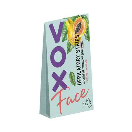 Полоски для депиляции VOX с экстрактом папайи 6 шт