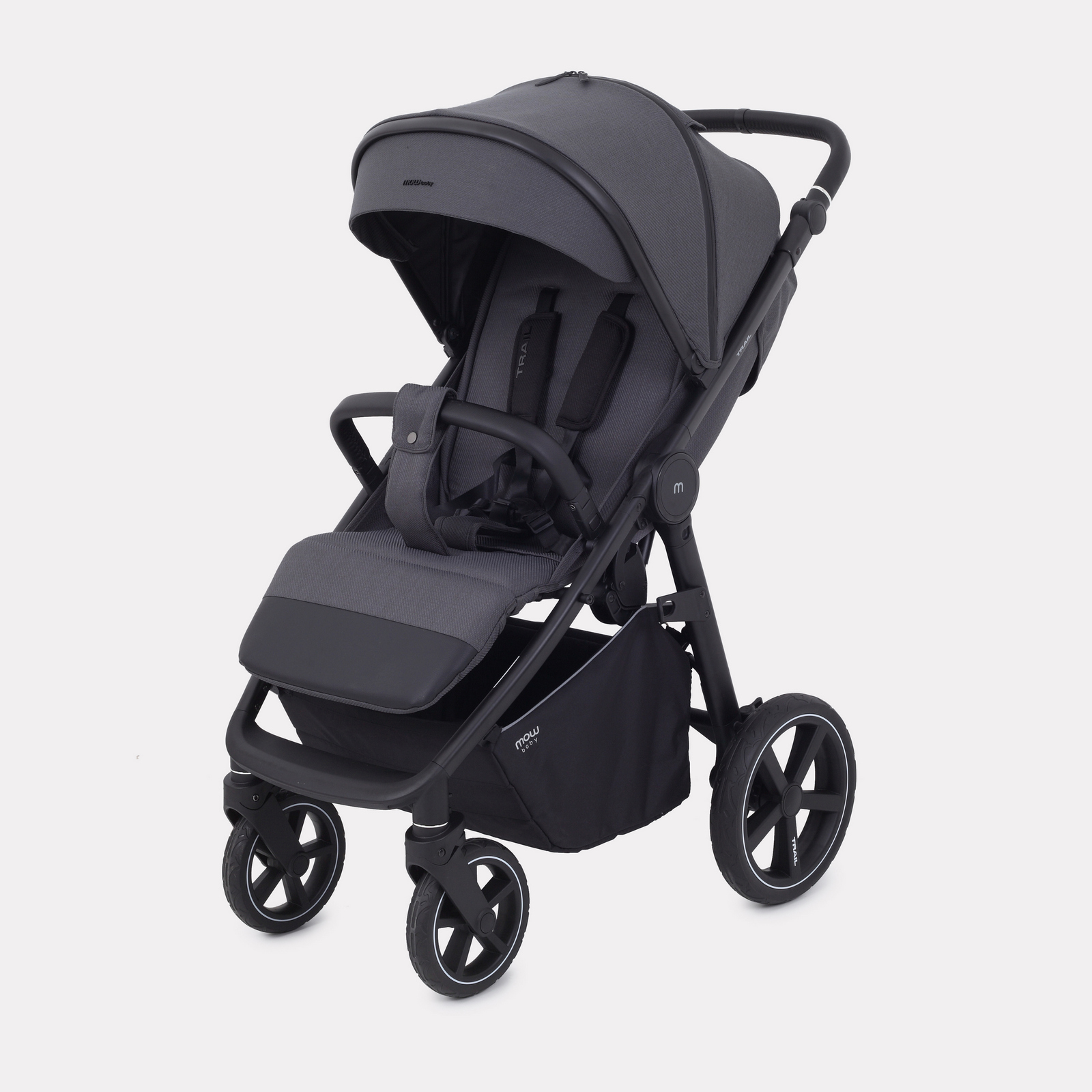 Коляска детская MOWbaby Trail MB090 carbon - фото 1