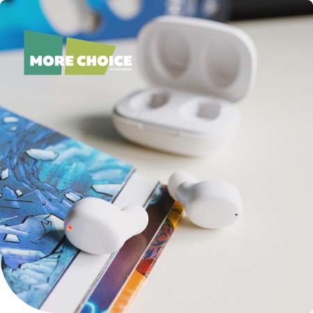 Bluetooth-наушники беспроводные More Choice BS10S White