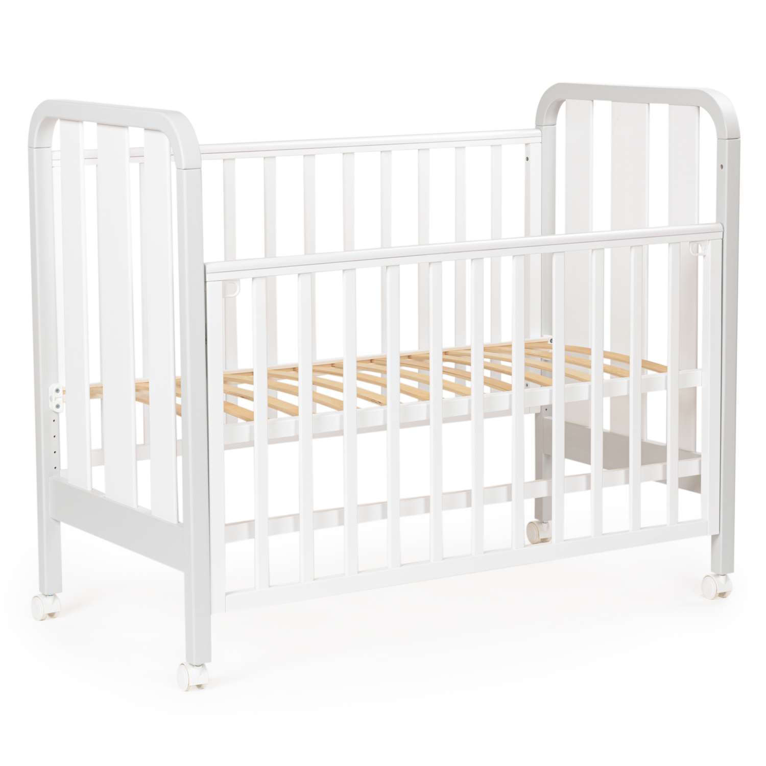 Детская кроватка Bebizaro Heirloom прямоугольная, без маятника (серый, белый) - фото 2
