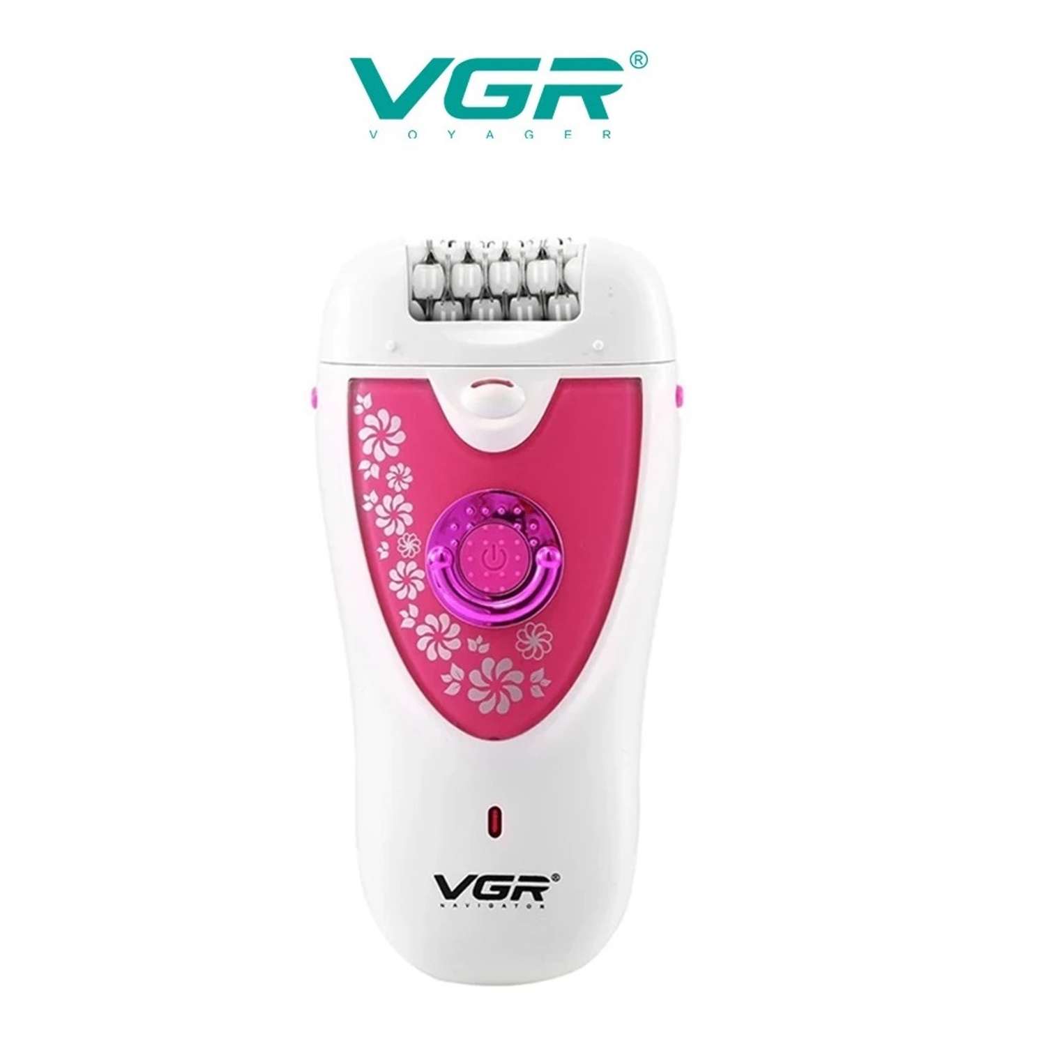 Эпилятор женский электрический CASTLELADY 2 в 1 для лица и бикини VGR V-722 профессиональный розовый - фото 1