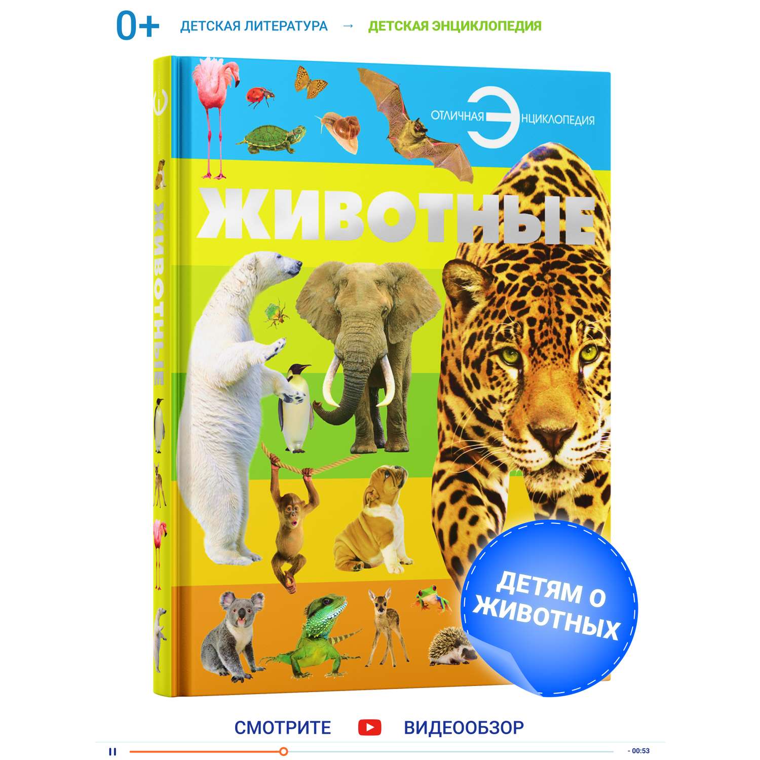 Книга Харвест Книга большая Энциклопедия для детей школьников Животные для чтения с иллюстрациями - фото 1