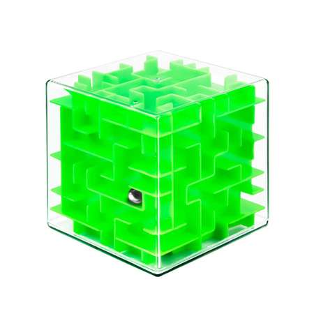 Головоломка для детей WiMI логический куб с шариком зеленый
